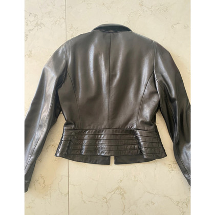 Armani Collezioni Jacket/Coat Leather in Black
