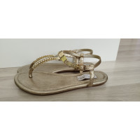 Jimmy Choo Sandals Leather in Gold