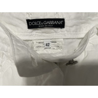 Dolce & Gabbana Hose aus Leinen in Weiß