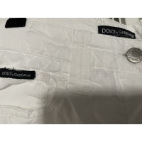 Dolce & Gabbana Hose aus Leinen in Weiß
