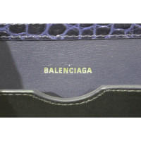 Balenciaga B. Bag en Cuir en Bleu