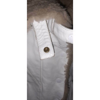 Guess Veste/Manteau en Cuir en Blanc