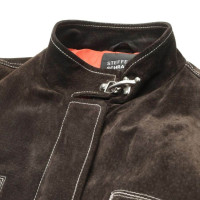 Steffen Schraut Jacket/Coat Leather in Brown