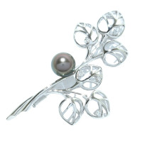 Mikimoto Broche en Or blanc en Doré