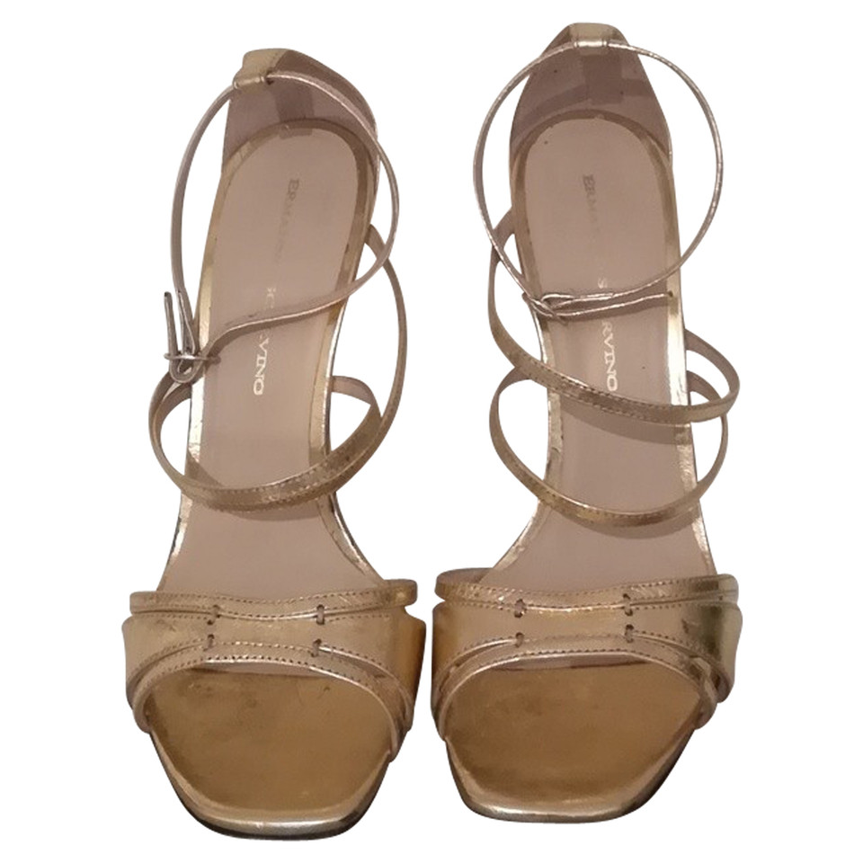 Ermanno Scervino Sandals Leather in Gold