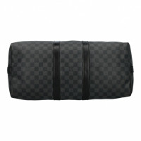 Louis Vuitton Keepall 45 Bandouliere in Tela in Grigio