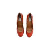 Lanvin Chaussures compensées en Cuir en Orange