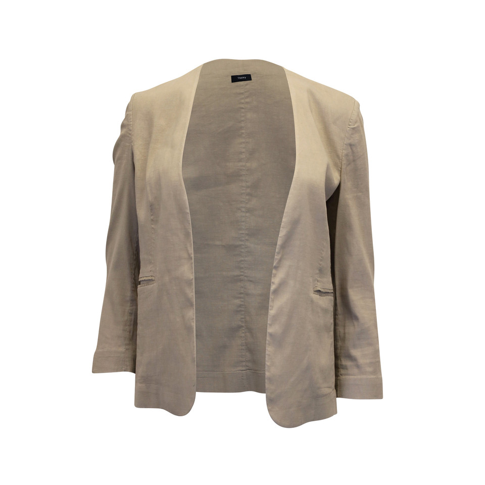 Theory Blazer in Lino in Beige