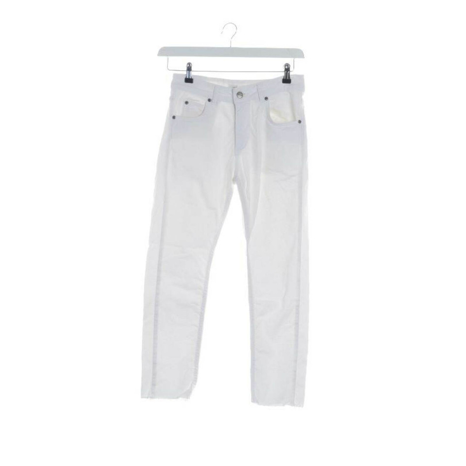 Anine Bing Jeans in Cotone in Bianco