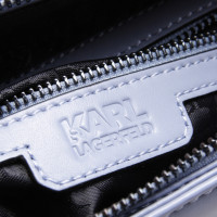 Karl Lagerfeld Umhängetasche aus Leder in Blau