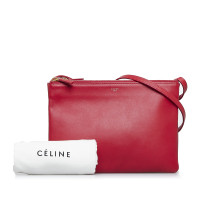 Céline Trio Bag aus Leder in Rot