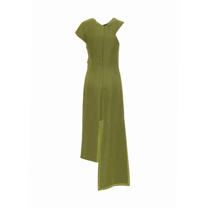 Genny Dress Linen in Olive