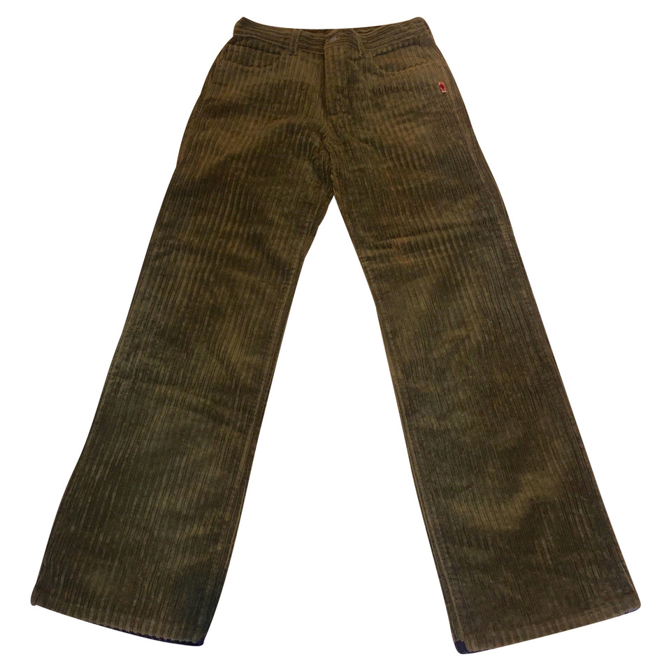 Jean Paul Gaultier Pantalon avec garniture en cuir