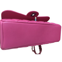 Chanel Classic Flap Bag Medium Leer in Roze