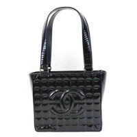 Chanel Chocolate Bar Tote Bag Patent leather in Black