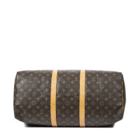 Louis Vuitton Keepall 50 in Tela in Marrone