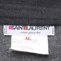 Saint Laurent gonna jeans in nero