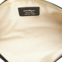 Salvatore Ferragamo Clutch Bag Leather in Black