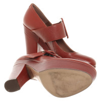 L'autre Chose Pumps/Peeptoes Leather in Red
