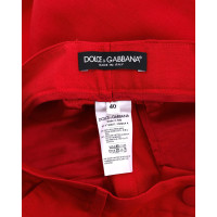 Dolce & Gabbana Hose aus Seide in Rot