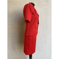 Yves Saint Laurent Kleid aus Baumwolle in Rot