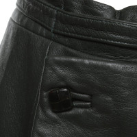 Gianni Versace Leather skirt in dark green