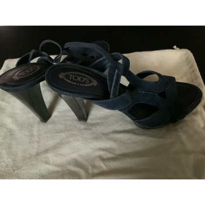 Tod's Sandals Suede in Blue