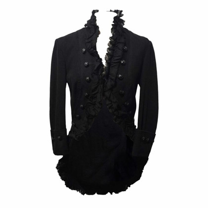Alexander McQueen Jacke/Mantel aus Baumwolle in Schwarz