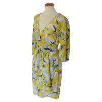 Blumarine zijden jurk met citroendruk