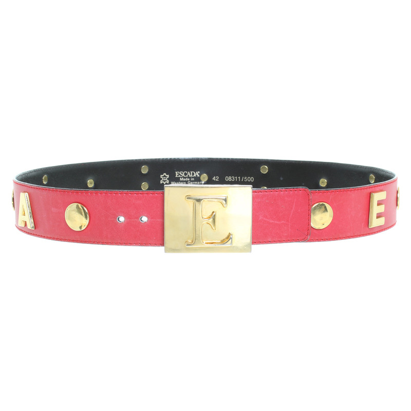 Escada Red leather belt