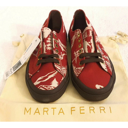 Marta Ferri Sneakers aus Baumwolle in Bordeaux