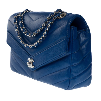 Chanel Timeless Classic Leather in Blue