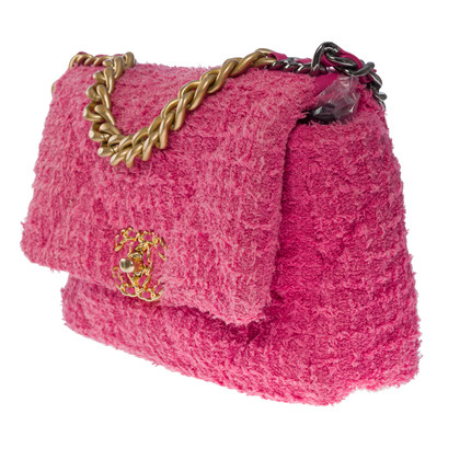 Chanel 19 Bag in Cotone in Rosa