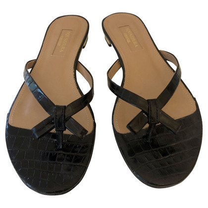 Aquazzura Sandalen aus Leder in Schwarz