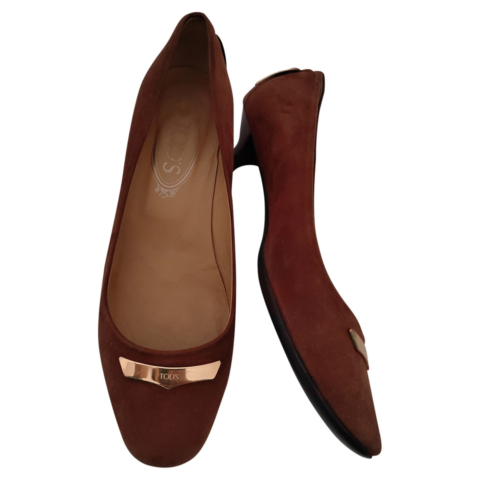 Tod's Pumps/Peeptoes Suede in Brown