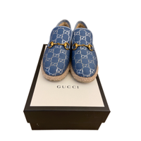Gucci Slippers/Ballerina's Canvas in Petrol