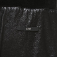 Hugo Boss Gilet di pelle di agnello in nero