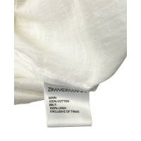 Zimmermann Vestito in Cotone in Bianco