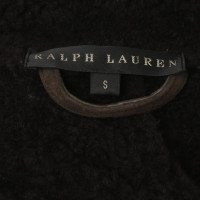 Ralph Lauren Black Label Poncho fatto di pelle scamosciata