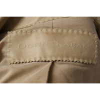 Donna Karan Jacke/Mantel aus Leder in Beige