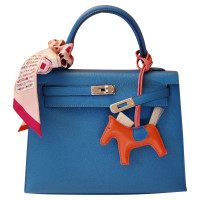 Hermès Kelly Bag 25 Leer in Blauw