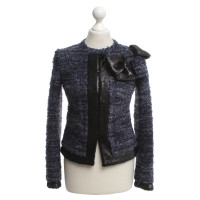 Twin Set Simona Barbieri Bouclé-Jacke in Dunkelblau