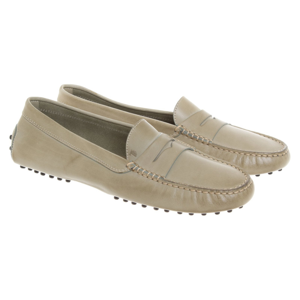 Tod's Slippers/Ballerinas Leather in Olive