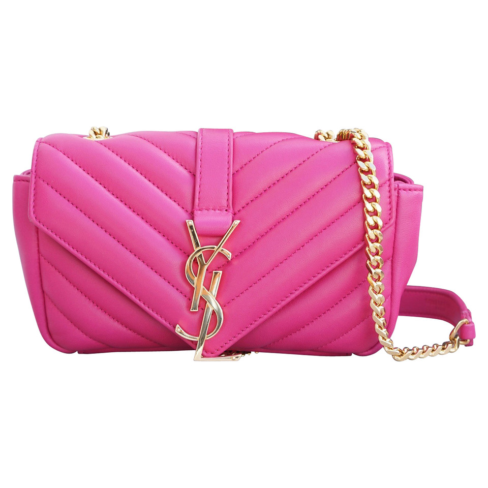 Saint Laurent Envelope Bag aus Leder in Rosa / Pink