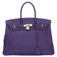 Hermès Birkin Bag 35 Leer in Violet