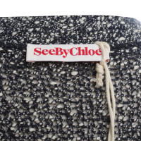See By Chloé Knitted coat with striped pattern