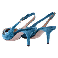 Dolce & Gabbana Slingbacks con cristalli blu BELLUCCI