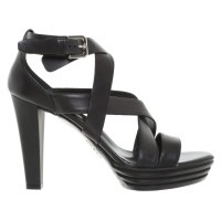 Hogan Sandals Leather in Black