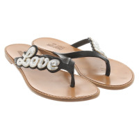 Moschino Love Sandals Leather in Black