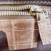 Gucci Bamboo Bag in Pelle in Ocra